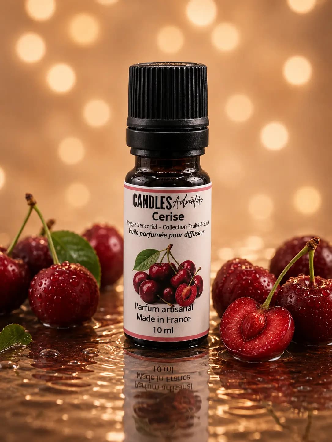 Huile parfumée concentrée Cerise 10 ml pour diffuseur